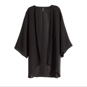 H&M black sheer kimono/cover up
